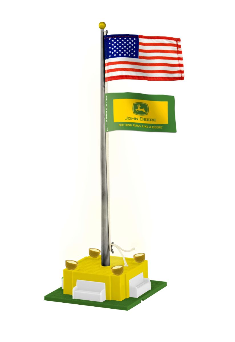 Lionel Train 2329250 O RTR John Deere Nothing Runs Like A Deer Flagpole