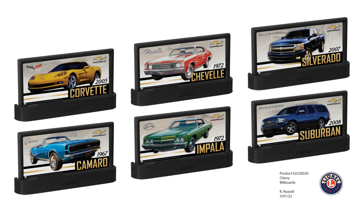 Lionel Train 2330030 O RTR Chevy Billboard Pack