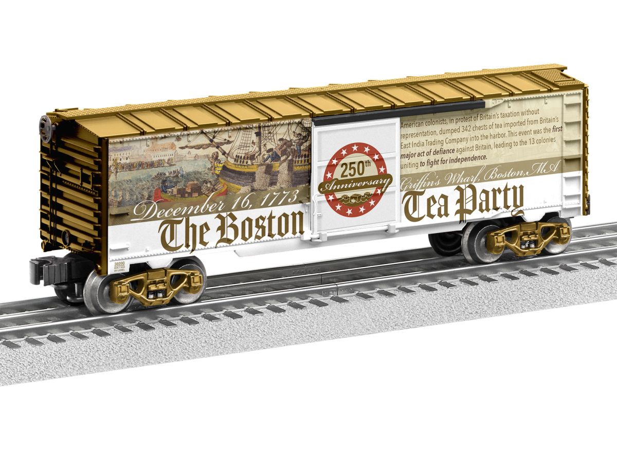 Lionel Train 2338090 O RTR USA American History Boston Tea Party Boxcar (Made in