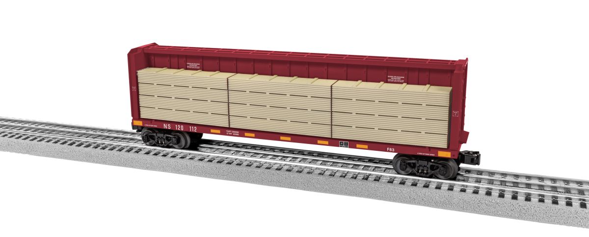 Lionel Train 2343081 O NS Centerbeam Flatcar #120112