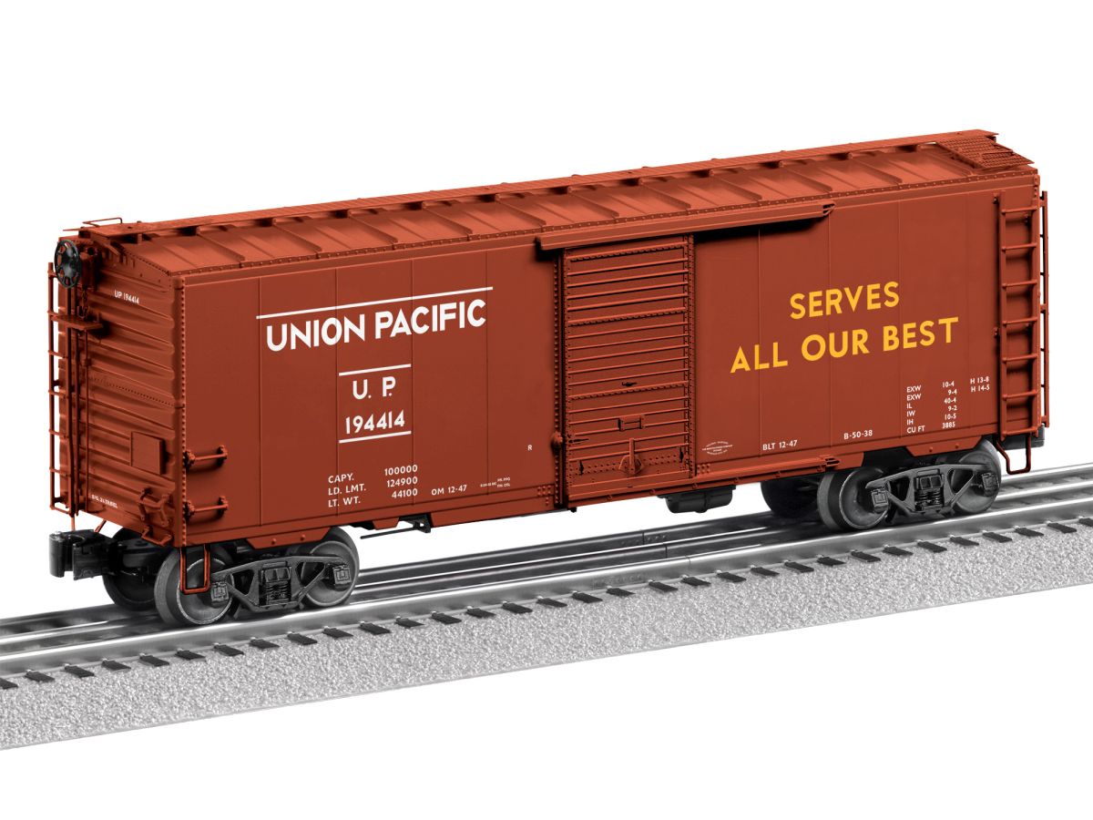 Lionel Train 2426080 O PS-1 Boxcar w/PatriotSounds UP WWII Tanks Dont Fight #1
