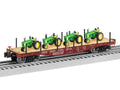 Lionel Train 2426150 O PRR 40 Flatcar w/ John Deere tractor load