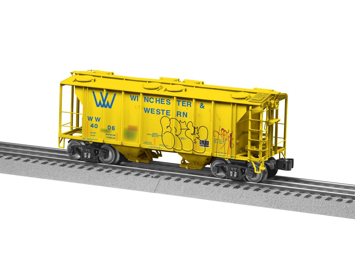 Lionel Train 2426671 O Winchester & Western PS-2 Covered Hopper #4013