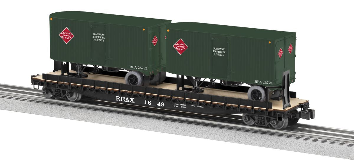 Lionel Train 2426730 O REA 50 TOFC Flatcar w/2 20 Trailers