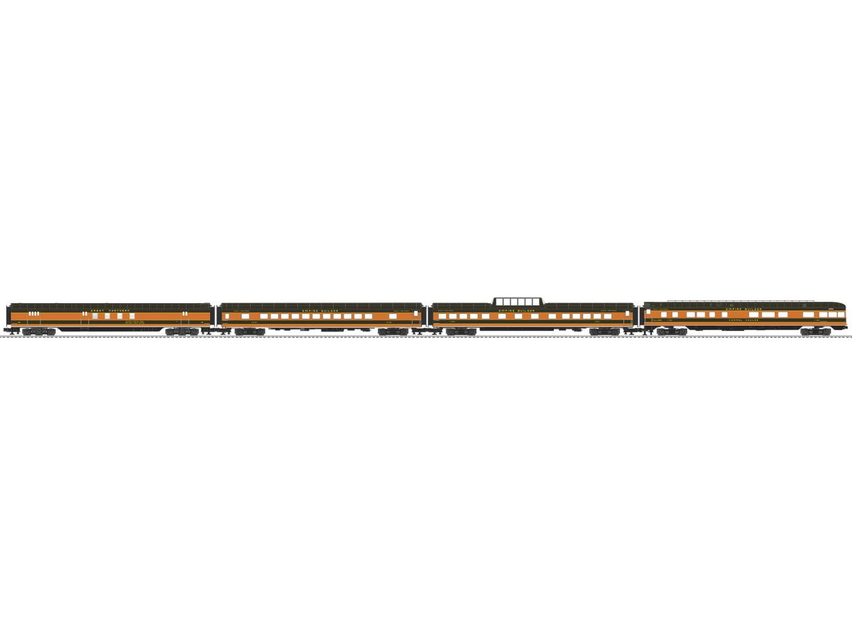 Lionel Train 2427080 O BTO GN Empire Builder 21  Passenger Car 4-Pack