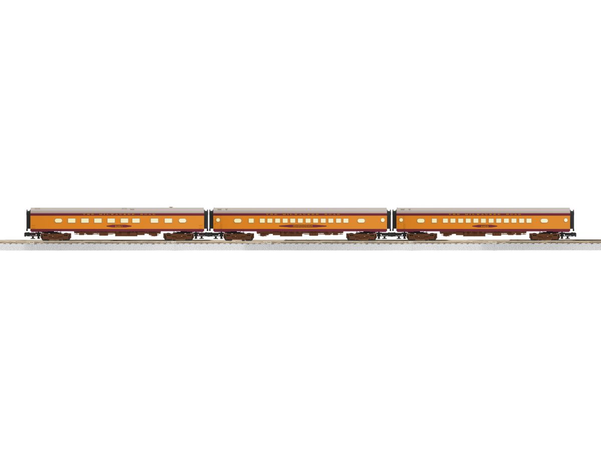 Lionel Train 2427380 O Milw.Rd. Hiawatha 18  Aluminum 3 Pack