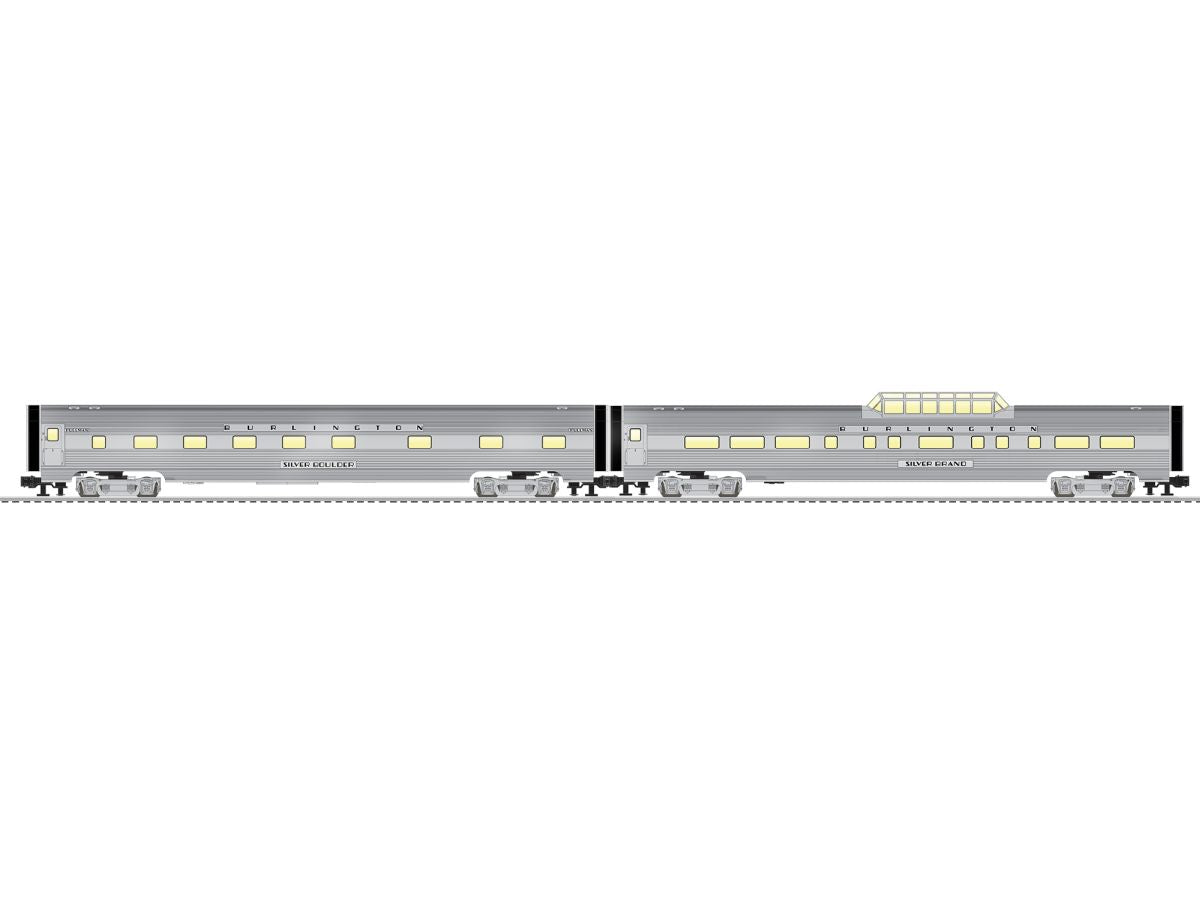 Lionel Train 2427690 O Burlington 21  Passenger 2 Pack