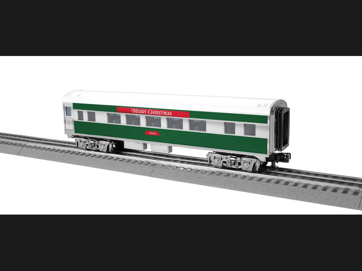 Lionel Train 2427880 O RTR Christmas Streamlined Passenger Coach #12023
