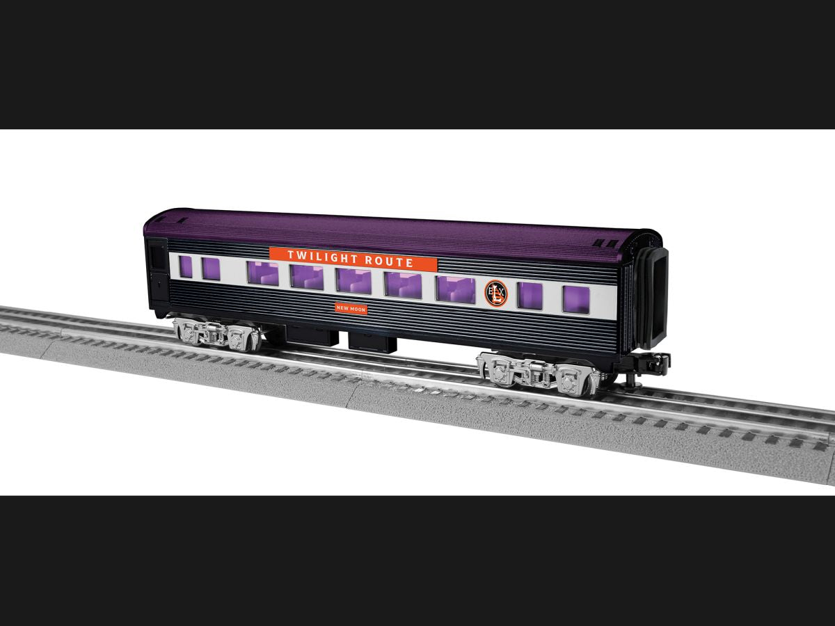 Lionel Train 2427930 O RTR Halloween Streamlined Passenger Coach New Moon