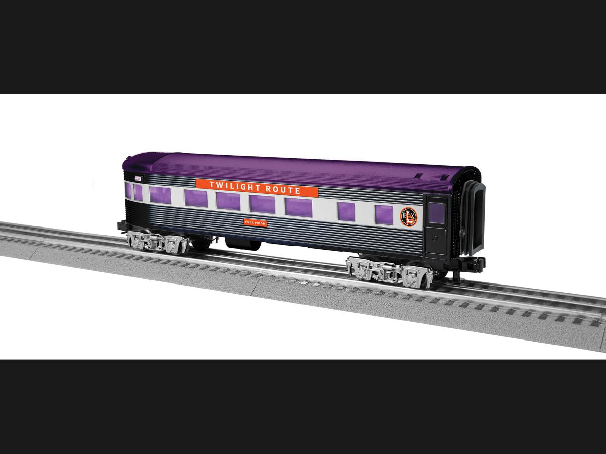 Lionel Train 2427950 O RTR Halloween Streamlined Observation Coach Full Moon