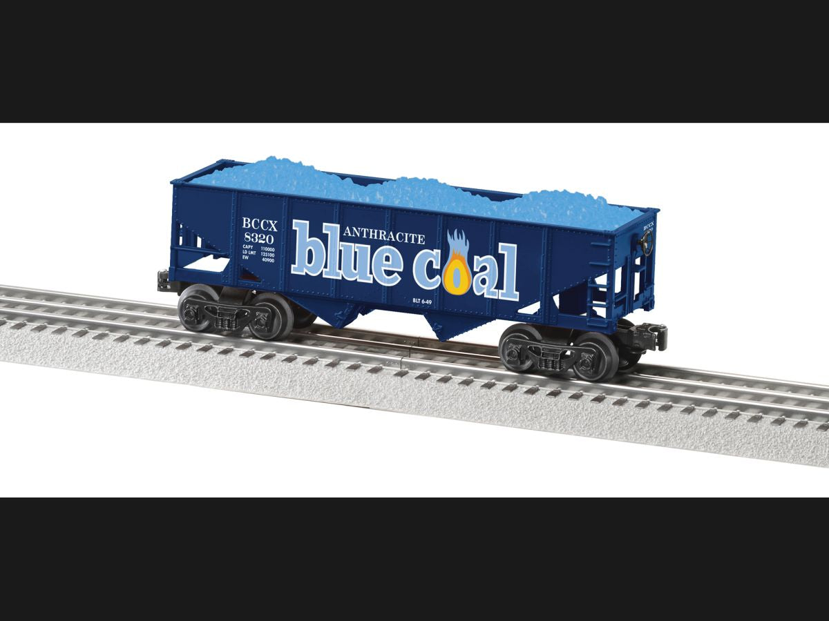 Lionel Train 2428320 O RTR Blue Coal Co. Hopper w. Coal Load #8320