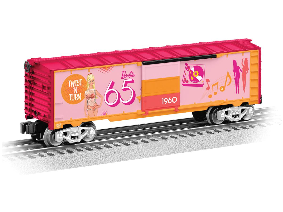 Lionel Train 2428430 O RTR BARBIE 65th Anniversary 1960s Boxcar