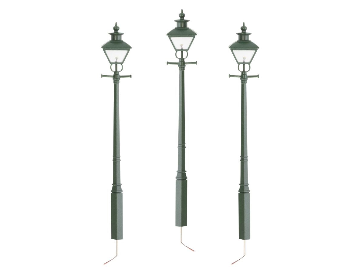 Lionel Train 2429180 O RTR Decorative Street Lamp 3-Pack Green