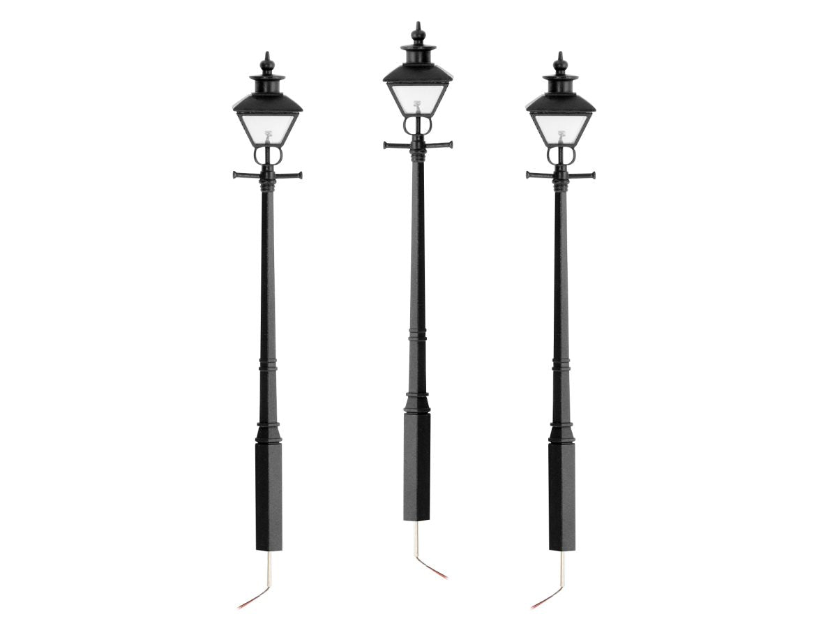 Lionel Train 2429190 O RTR Decorative Street Light 3-Pack Black