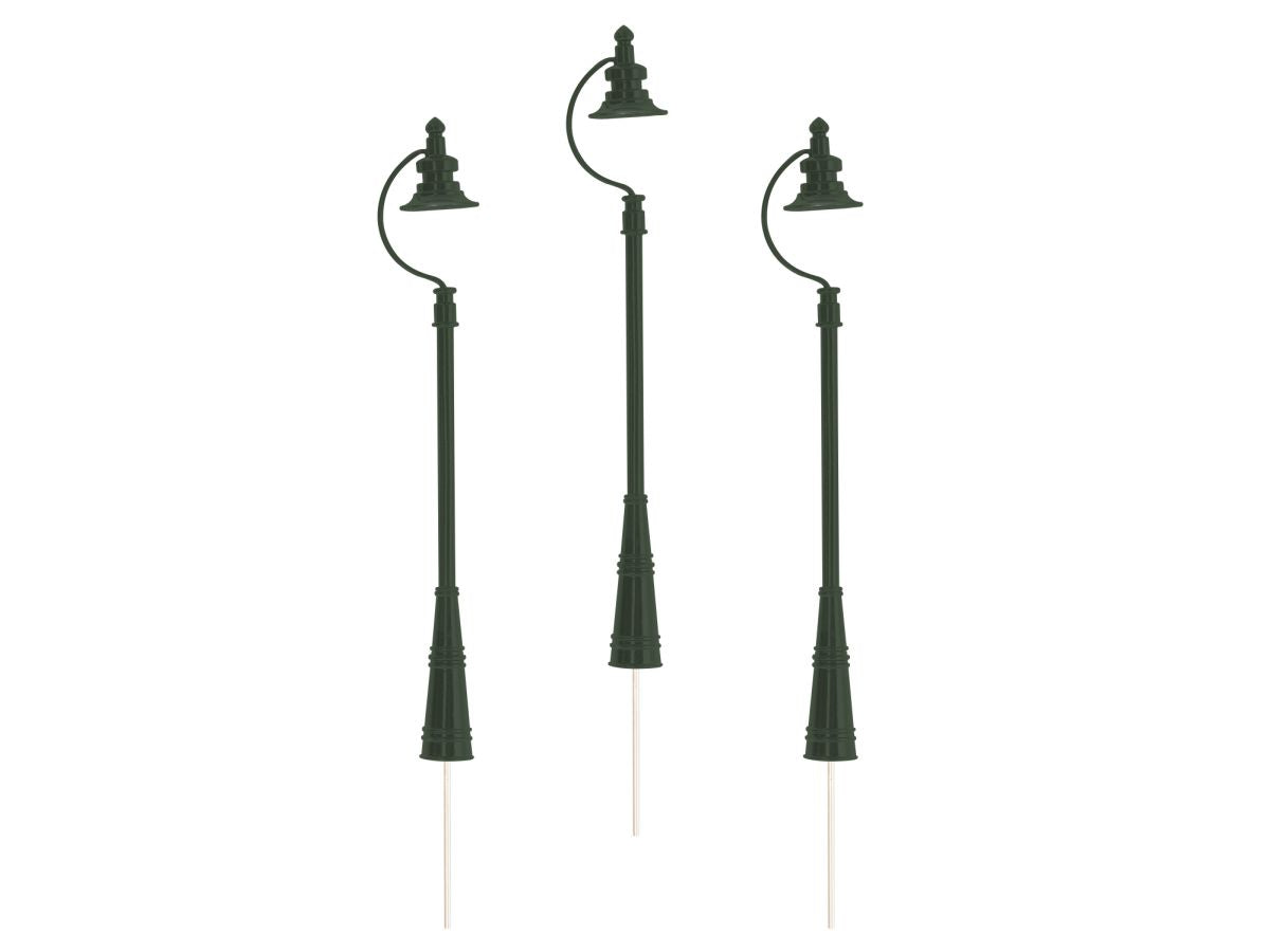 Lionel Train 2429200 O RTR Station Lights 3-Pack Green