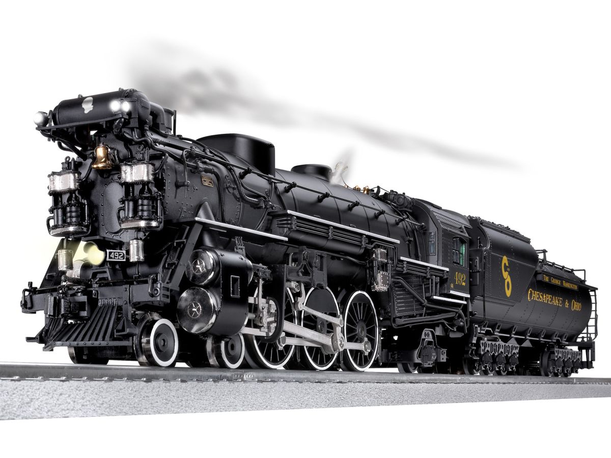 Lionel Train 2431160 O BTO F-19 Pacific C&O #492 George Washington w/ C&O tende