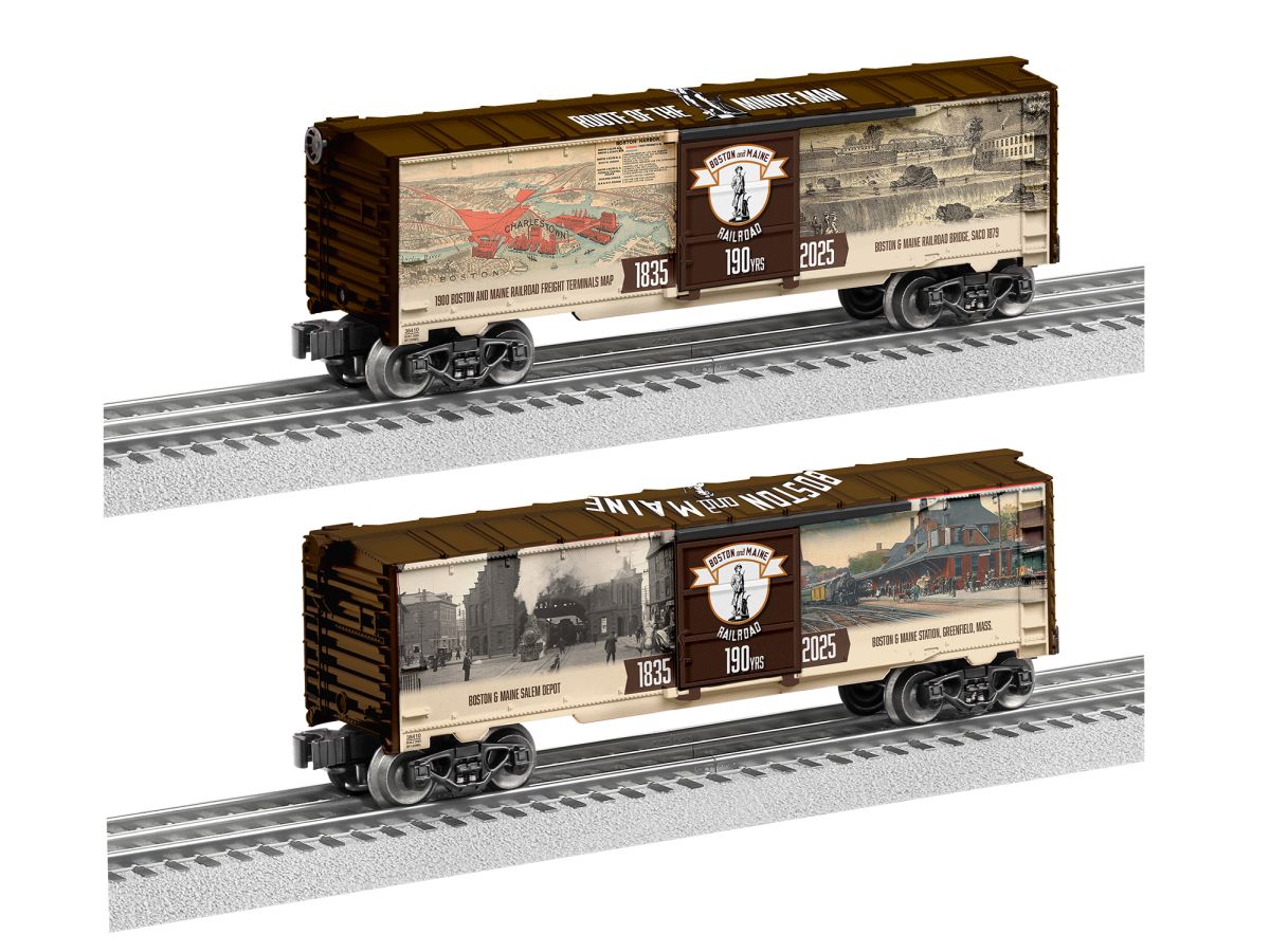 Lionel Train 2538410 O RTR B&M Railroad 190th Anniv. MUSA Boxcar