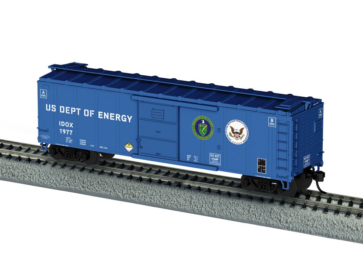 Lionel Train 2554320 HO RTR Dept. of Energy NRC Glow In Dark Sound Boxcar #1977