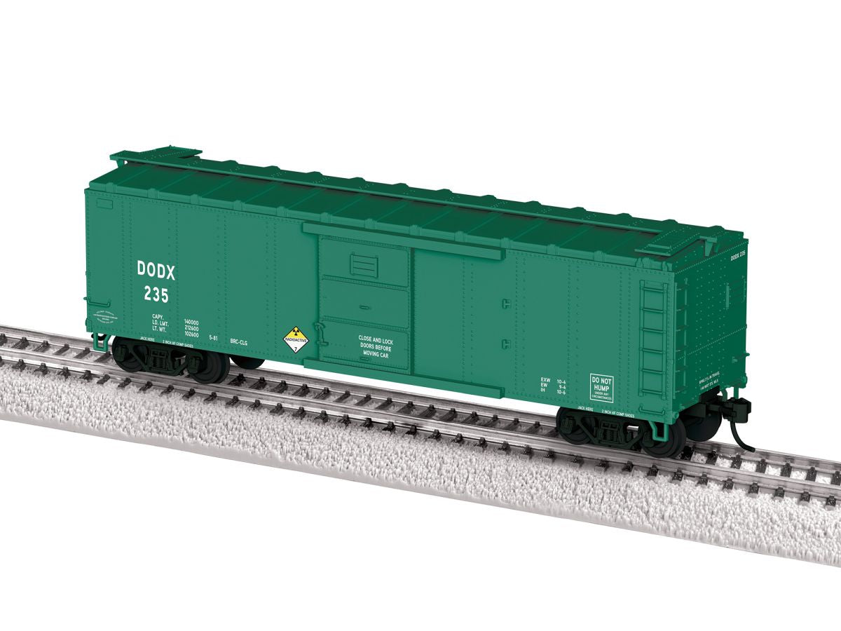 Lionel Train 2554330 HO RTR Dept. of Defense Glow In Dark Sound Boxcar #235