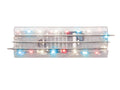 Lionel 2625010 O RTR Patriotic Lighted FasTrack 10 Straight 4-Pack  NEW - call for discount pricing!