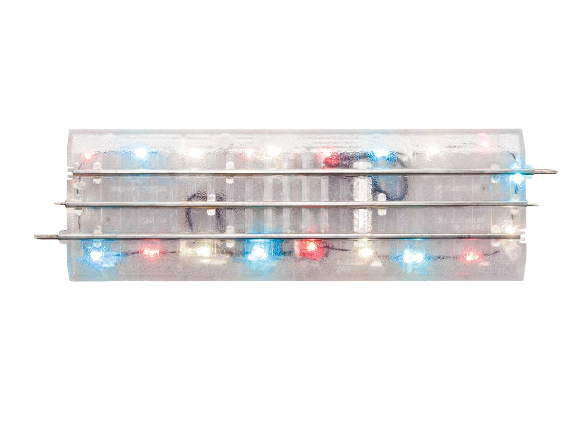 Lionel 2625010 O RTR Patriotic Lighted FasTrack 10 Straight 4-Pack  NEW - call for discount pricing!