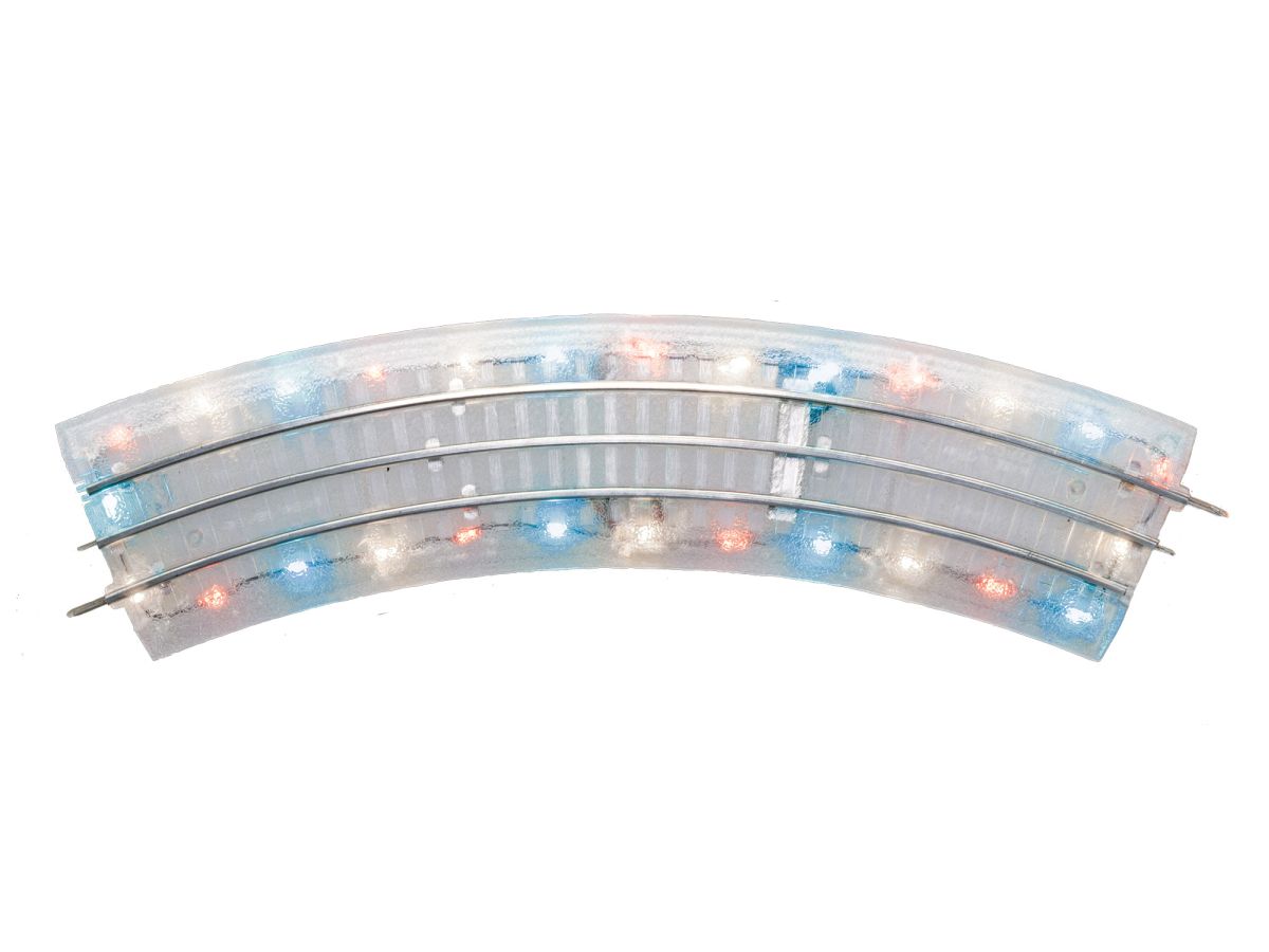 Lionel 2625020 O RTR Patriotic Lighted FasTrack O36 Curved 4-Pack  NEW - call for discount pricing!