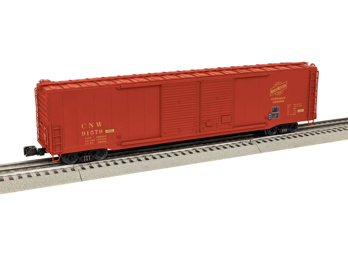 Lionel Train 2626032 O CNW 60 PS-1 Double Door Boxcar #91579 (not shown)