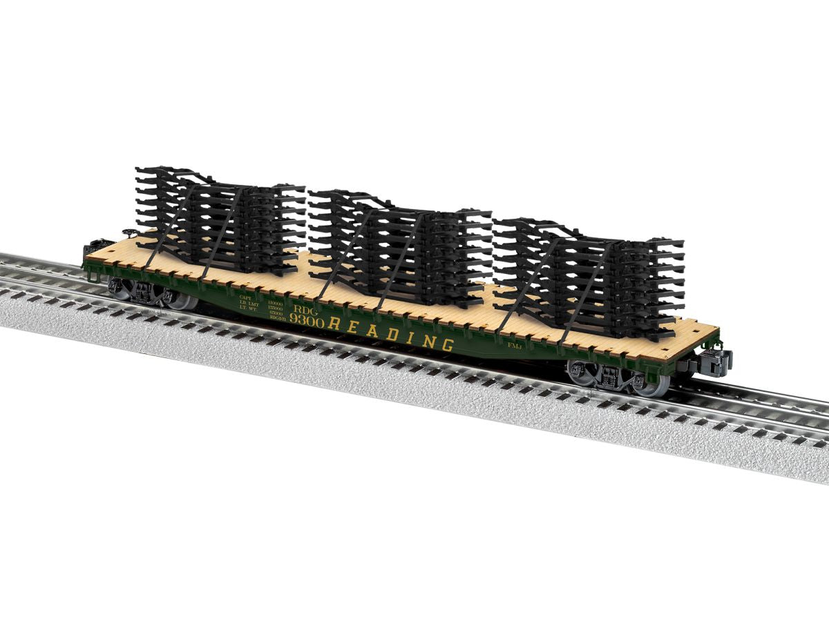 Lionel Train 2626140 O RDG PS-4 Flatcar w/Auto Frame Load #9300