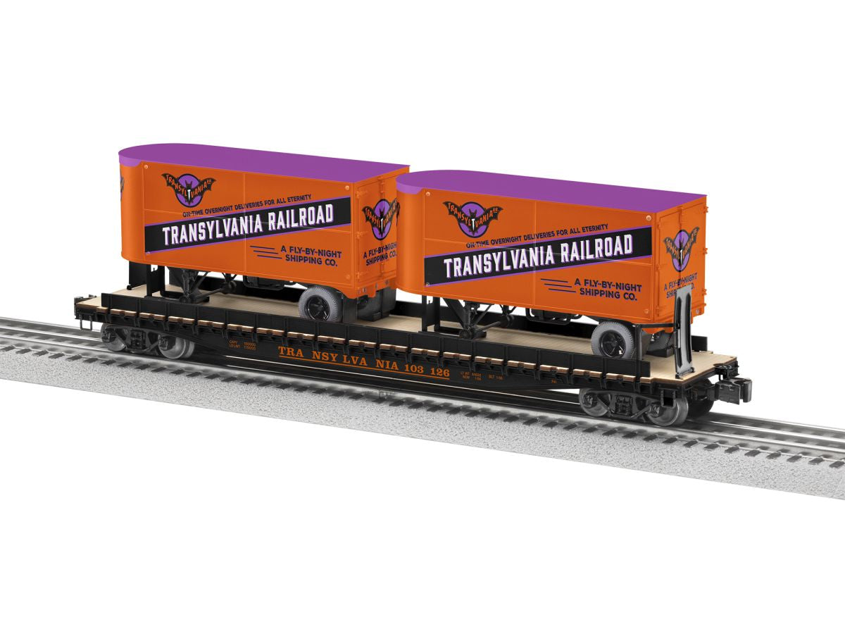 Lionel Train 2626180 O Transylvania PS-4 Flatcar w/2 20 Trailers #103126