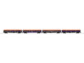 Lionel Train 2627230 O Whispering Rails Aluminum 18in Passenger 4 Pack