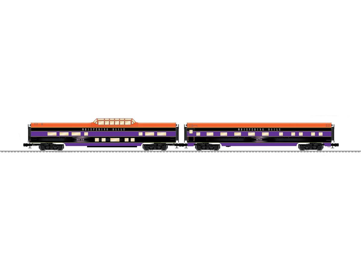 Lionel Train 2627240 O Whispering Rails Aluminum 18in Passenger 2 Pack