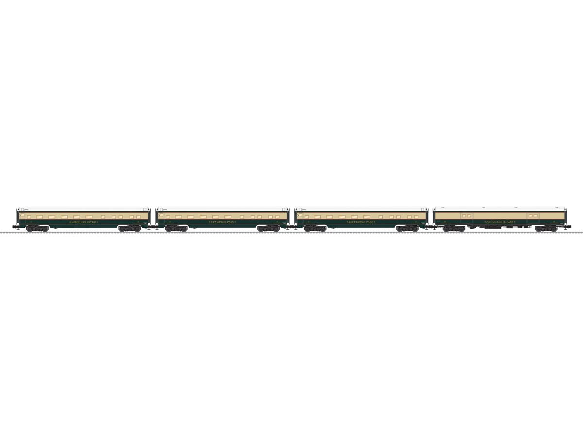 Lionel Train 2627260 O BN Aluminum 18in Passenger 4 Pack