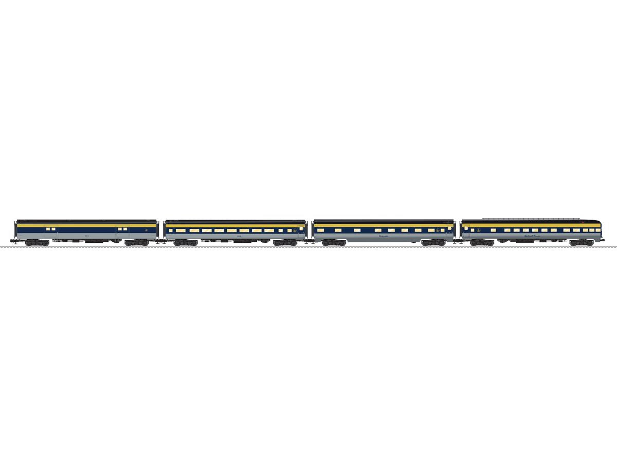 Lionel Train 2627290 O B&O Aluminum 18in Passenger 4 Pack