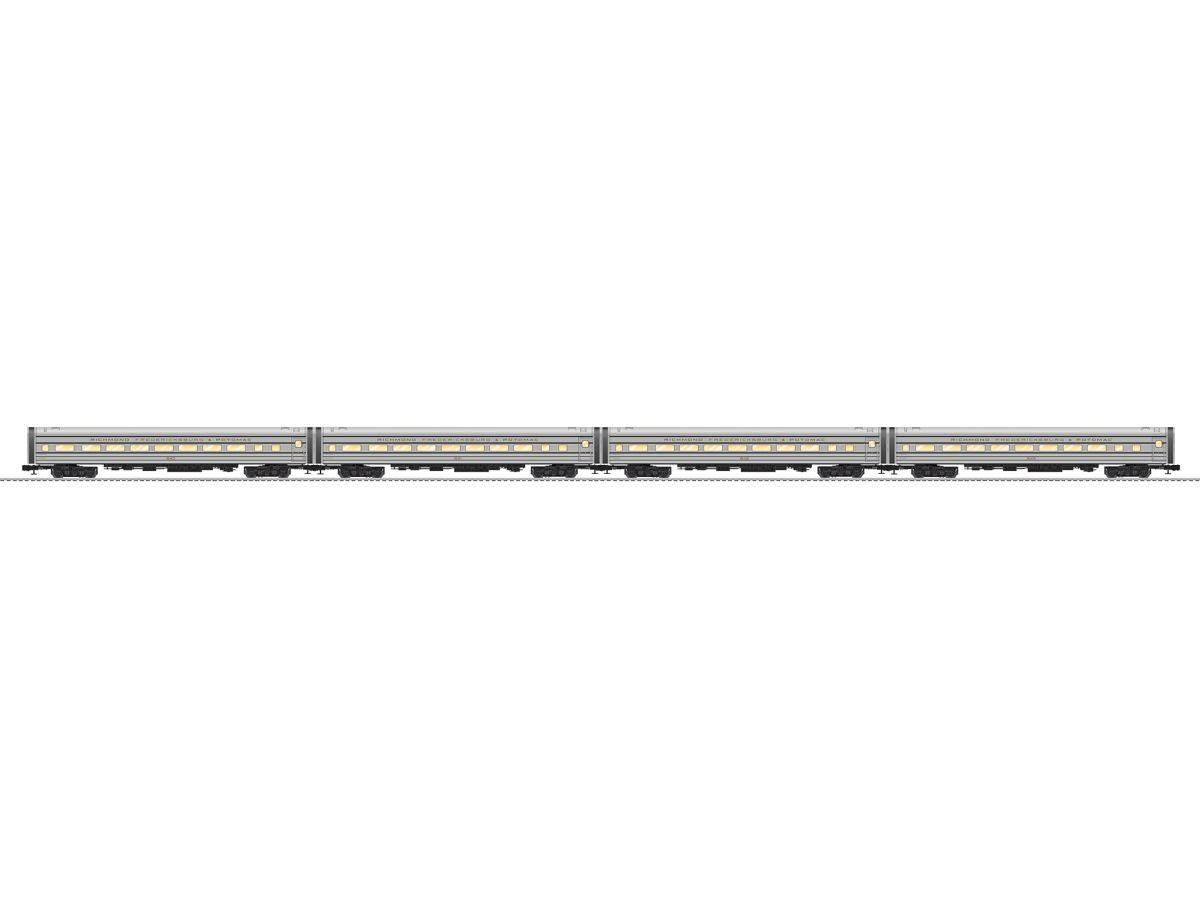 Lionel Train 2627320 O RF&P Aluminum 18in Passenger 4 Pack