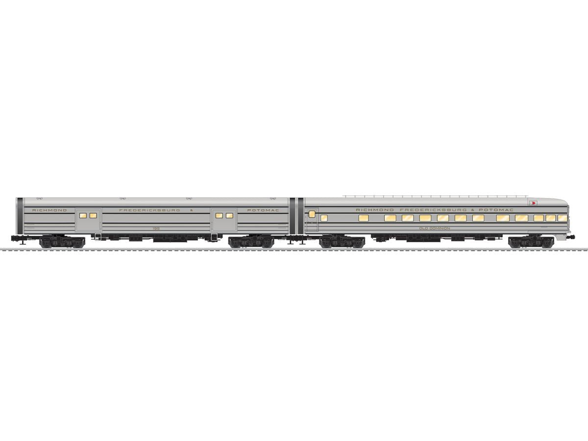 Lionel Train 2627330 O RF&P Aluminum 18in Passenger 2 Pack