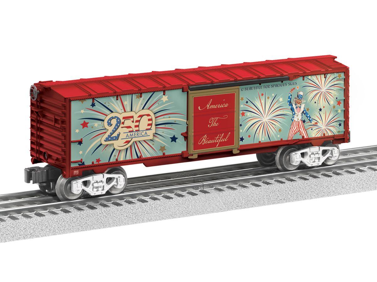 Lionel Train 2628040 O RTR Americas 250th Fireworks Boxcar
