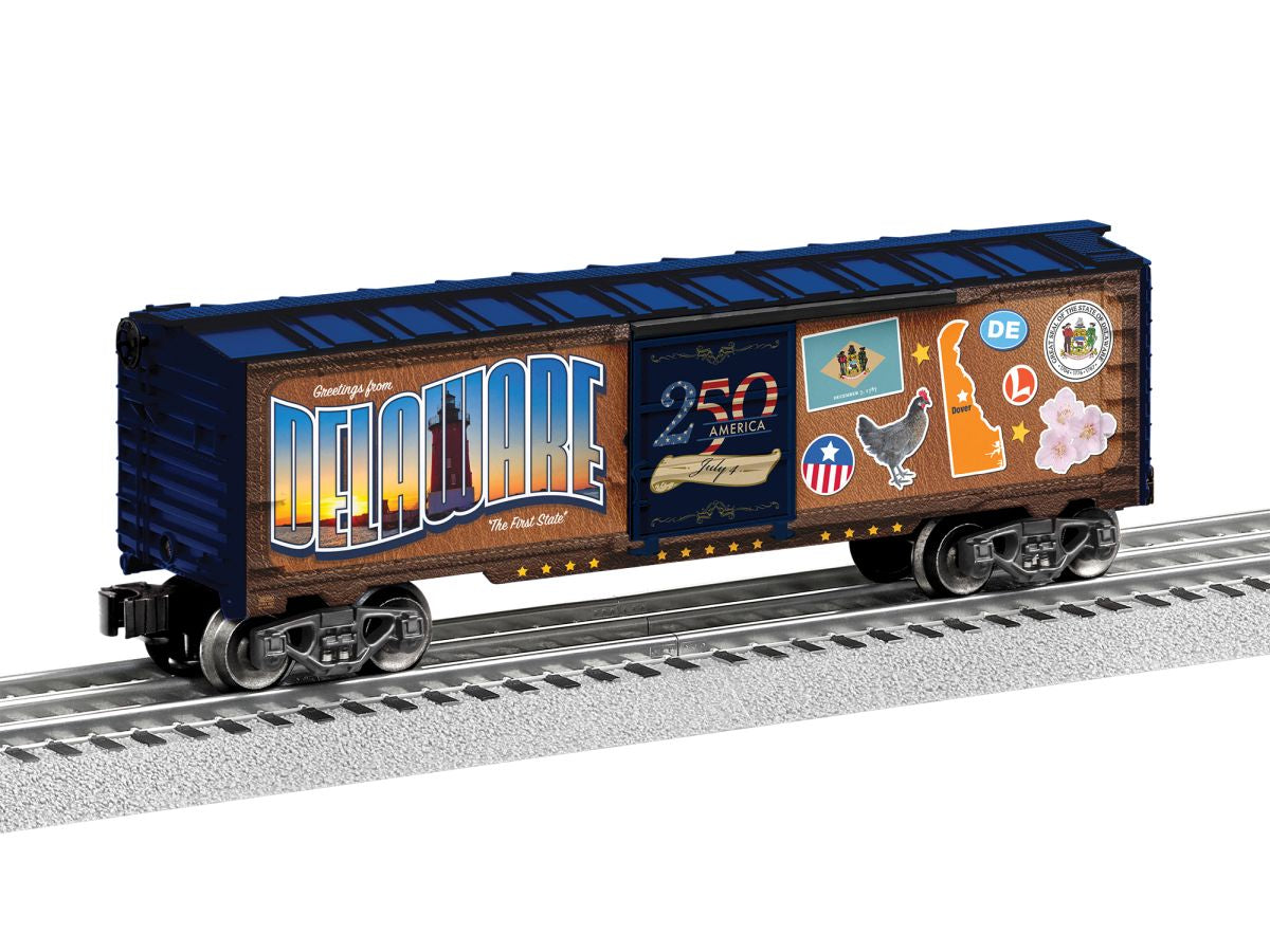 Lionel 2638090 O RTR Delaware MUSA Boxcar  NEW - call for discount pricing!
