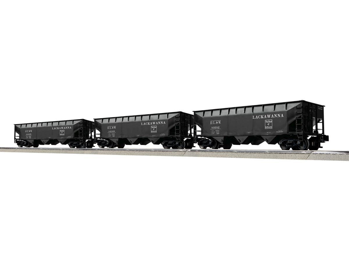 Lionel Train 2642160 O Lackawanna 3 Bay AAR Hopper 3 Pack A
