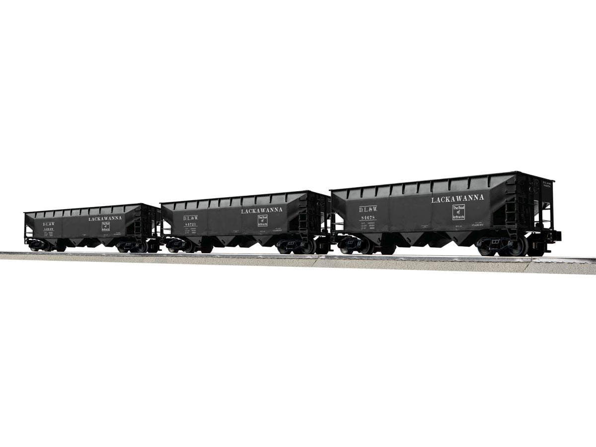 Lionel Train 2642165 O Lackawanna 3 Bay AAR Hopper 3 Pack B