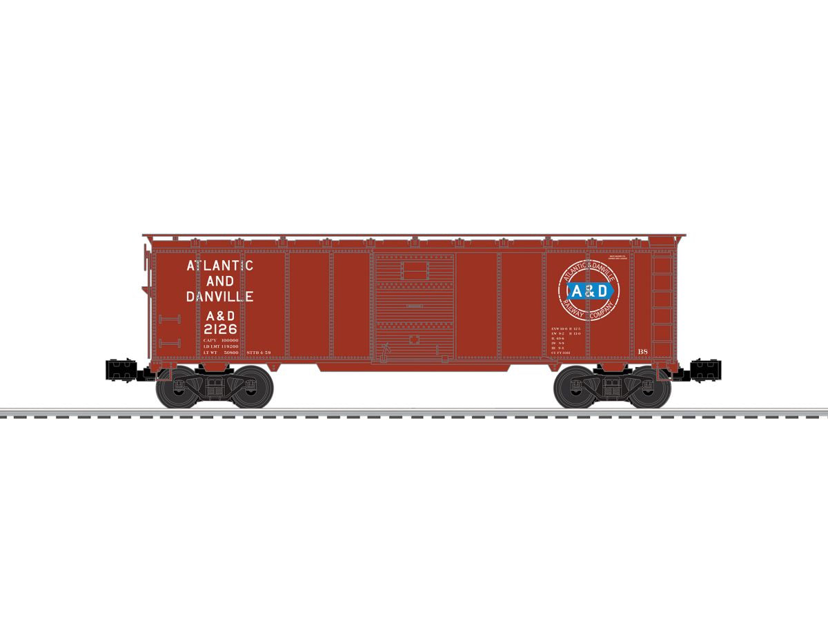 Lionel 2642382 O Atlantic & Danville Steel Side Boxcar #2126  NEW - call for discount pricing!