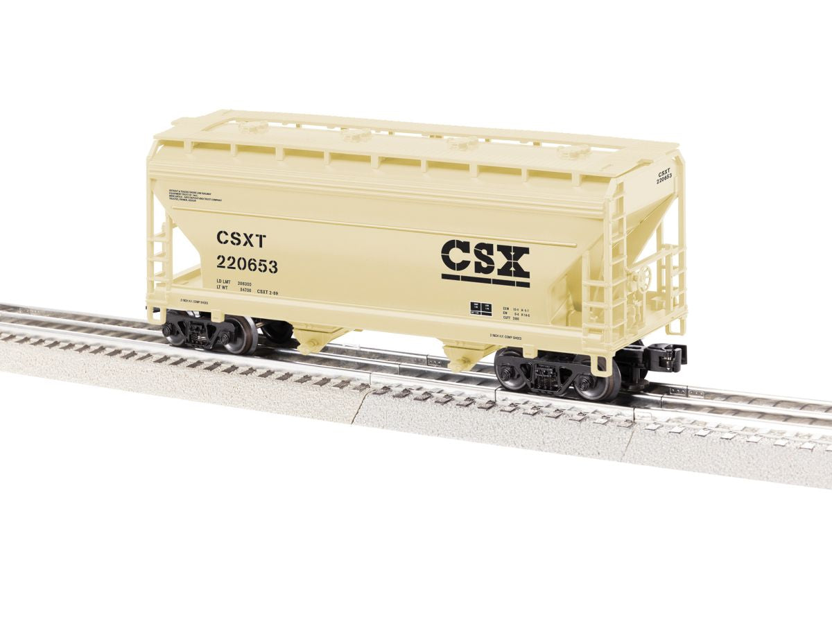 Lionel Train 2643012 O CSX 2 Bay ACF Covered Hopper #220653 (not shown)