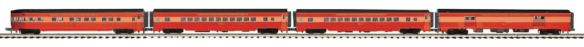 MTH MTH2064237 O SP 4pk 70 Streamlined Psg.Cars