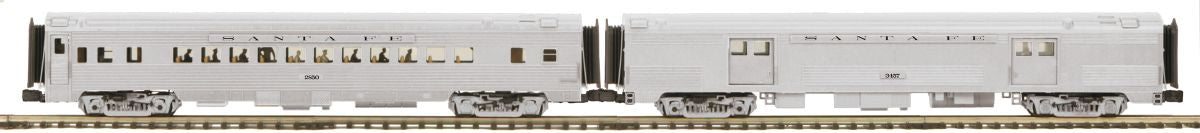 MTH MTH2064245 O O SF 2pk 70 Streamlined Baggage/Coach Psg.Cars