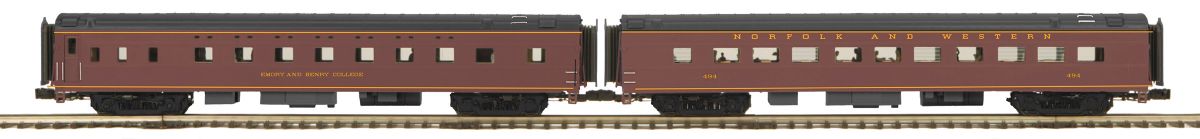 MTH MTH2064264 O N&W 2pk 70 Smoothside Sleepr/Diner