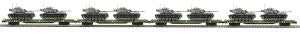 MTH MTH2092281 O 60 Flatcar 4pk w/(2) M60 Tanks