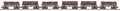 MTH MTH2092328 O Sleleton Cars w/Log Load 6pk Weyerhaeuser