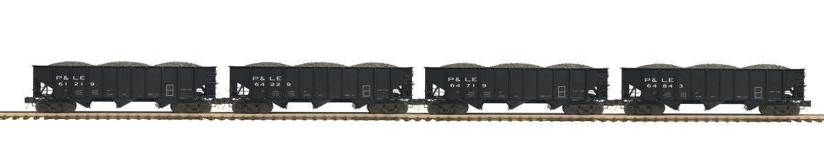 MTH MTH2092366 O P&LE 4-Car 70-Ton 3-Bay Hopper Set