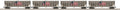 MTH MTH2092393 O UP 4pk Coke Hoppers (Plated)