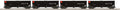 MTH MTH2092398 O GATX 4pk Coke Hoppers