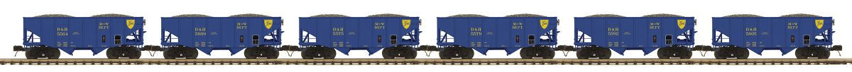 MTH MTH2092413 O 2-Bay Fish Belly Hopper 6pk D&H